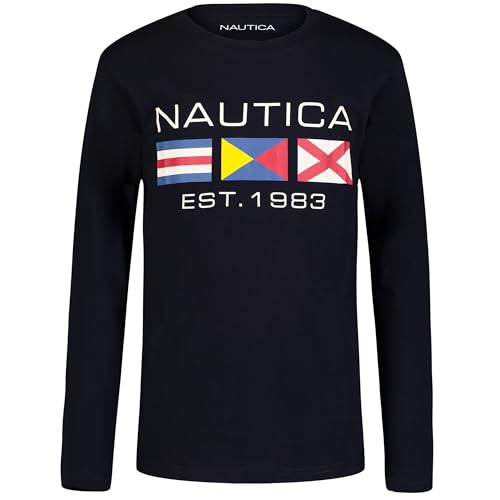 Nautica Boys' Long Sleeve Screen Print Graphic T-Shirt