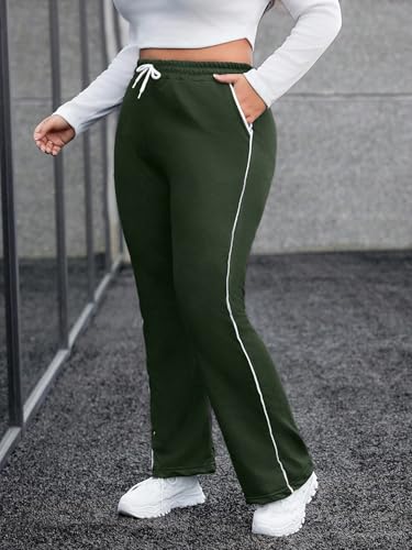 Image of SAKHWALA Women's Track Pants | Plus Size Trackpants for Women | Stylish Gym & Yoga Pants | Striped Lounge Wear | Loose Fit Joggers | Casual Pyjamas