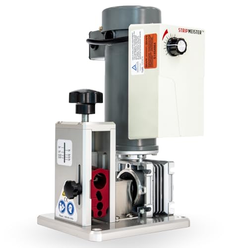 Image of StripMeister E250 Pro Electric Automatic Wire Stripping Machine - Wire Size Up To O3 /4 inch, Jam-Free, Motorized Wire Stripper with Variable Speed Control for Copper Wires