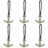 HLGHLG 6PCS Glow in The Dark Zipper Pulls, T-Shaped Night Glowing Zipper Pull Cord for Backpacks, Suitcases, Bags - Easy Find in Darkness
