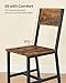 VASAGLE Dining Chair Set of 2, Rustic Wood Chairs with Metal Steel Frame, Easy to Assemble, Comfortable Seat, Modern Farmhouse Chair for Kitchen, Bedroom, Living Room, Rustic Brown and Ink Black