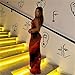 ksotutm Maxi Skirt Set Floral Print Halter Top Maxi Skirt Sexy Going Out Outfits for Women Orange