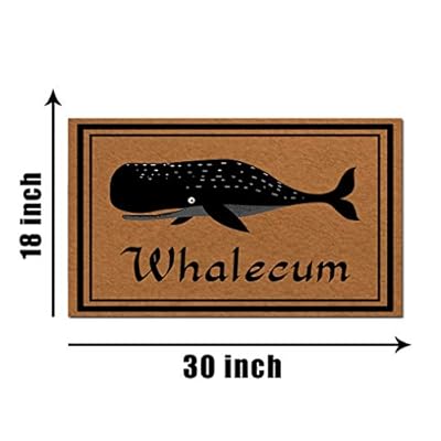 Jackey&Smith Door Mat Funny Doormat Whalecum Mat Welcome Mat Entrance Floor Mat Rug Non Slip Balcony Mat Felt Fabric 18… 41PbhvX YIL. SS400