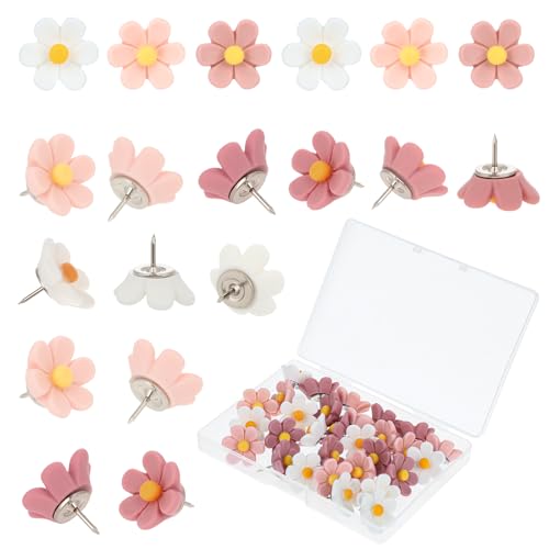 Qianyu 30 chinchetas decorativas para el pulgar para tablón de