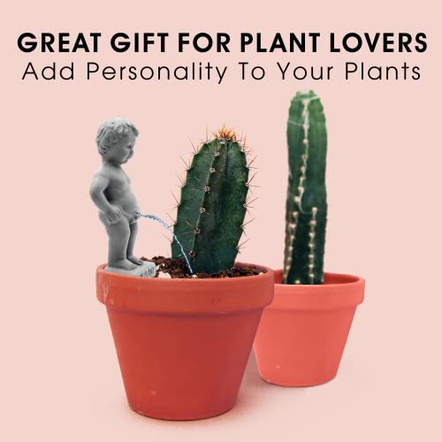 NPW-USA Plant Life Pee My Plants, Garden Statue, Color-Stone, Peeing Boy - Image 3