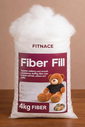 Image of 4KG Synthetic Polyester Cotton Stuffing Fiber Filling Material Toys Pillows Doll Insert Fiber Fill (4 KG)