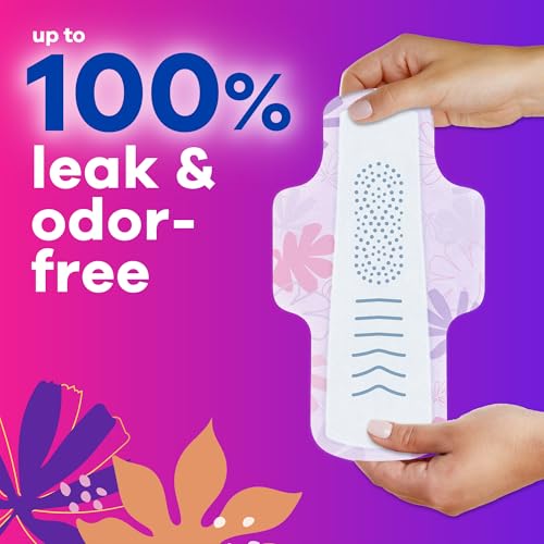 Image of Always Radiant Feminine Pads for Women, Flexfoam Pads with Wings, Size 2, Heavy Absorbency, Lightly Scented 78 Count (Pack of 2)
