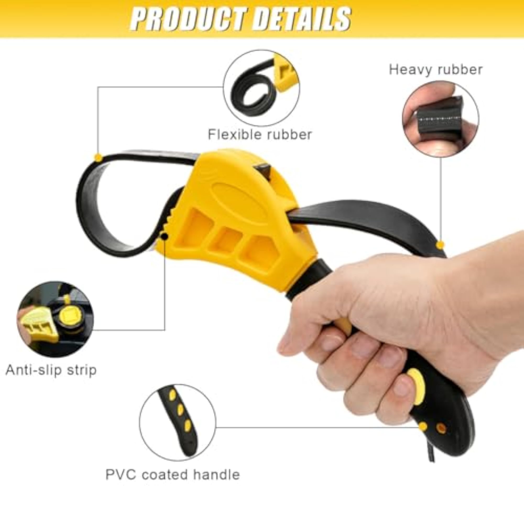 2PCS Adjustable Strap Wrench Plumbing Tools