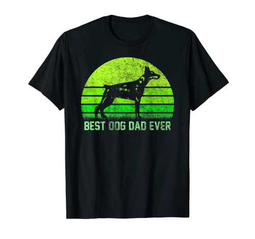 Silhouette vintage rétro « Best Doberman Pinscher Dog Dad Ever » T-Shirt