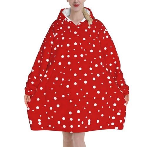 Couverture à capuche à pois idée cadeau chaleureuse pour toute la famille