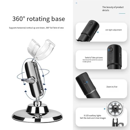 Microscope numérique 1000x grossissement zoom électronique compatible smartphone iOS - 6