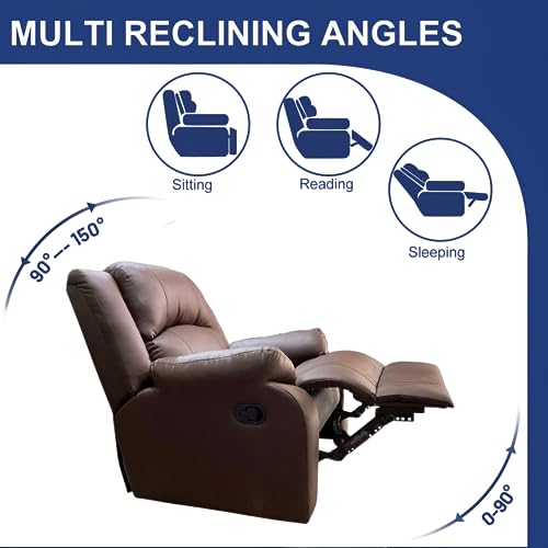 Image of Elegant Recliner Sofa 1 Seater - Supreme Comfort, Durable Manual Recliner Chair Design, and 5-Year Warranty for Reliability