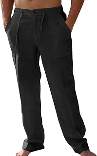 Paslter Casual Straight Legs Elastic Drawstring