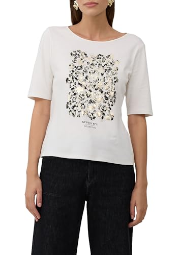 T-Shirt Femme s.Oliver 2168533 haut mode basique col rond manches courtes