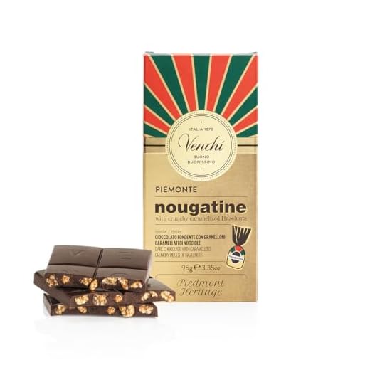 Venchi - Tavoletta di Cioccolato Nougatine - con Nocciole Piemonte IGP Caramellizzate, 100 g - Senza Glutine