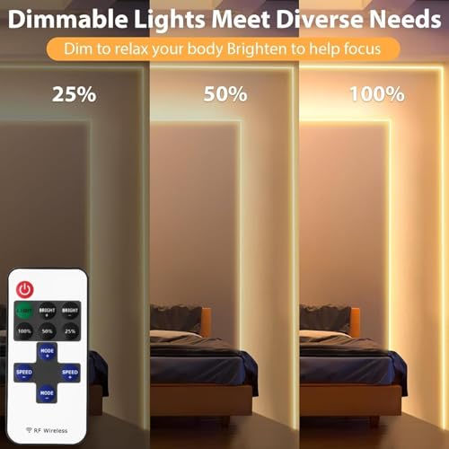 Image of Mini RF Remote Controller for Single Color LED Strip Lights 5050 3528 2835 12V DC 12A Dimmer 11 Key Wireless LED Strip Controller Home Kitchen Bedroom Living Room