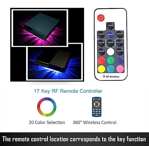 Support ventilateur de refroidissement USB RVB pour PS4, Xbox One et PC avec télécommande - 7