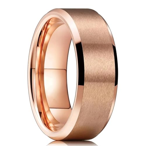 Bague bijoux femme hommes noire double rainure biseautée 8 mm pour alliance mariage