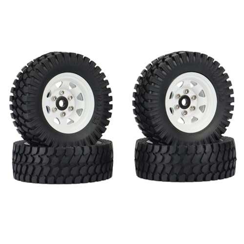 RC Neumáticos Piezas Compatible Con Axial Jr 90069 D90 TF2 Para Tamiya CC01 LC70 Para MST 1/10 RC Crawler Car Juego De 4 Llantas De Rueda De Metal Beadlock 1,55