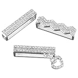 FONDOTIN 3pezzi Charms Decorativi Per Cinturino Orologio in Silicone Con Strass Da Anelli Per Smartwatch Leggeri e Resistenti Accessori Personalizzati Per Cinghiette Orologi