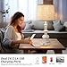 Drawealth Table Lamps for Bedrooms Set of 2 Farmhouse Bedside Lamps for Nightstand with USB Charging Ports Traditional Side Table Lamps for Living Room Wooden Finish, Pull Chain, Bulbs Not Included
