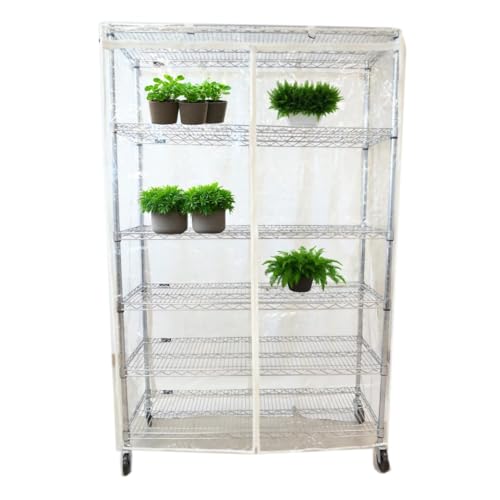 Formosa Covers Premium All Clear Wire Shelf Cover - Heavy-Duty Storage Solution for Wire Shelving Rack (60”Wx24”Dx72”H) - Waterproof PVC, Multi Zipper - Keep Your Space Clean and Organized