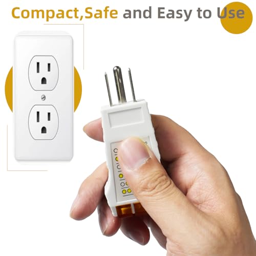 Image of Outlet Tester, Circuit Tester for Grounding Products, Electric Outlet Tester Plug in, Socket Tester for North American Outlets