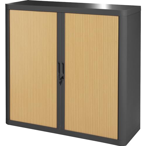 Paperflow 48488 Schrank easyOffice 2 Tablets Ladekabel 75 kg Struktur Weiße Vorhänge 1040 x 1100 x 415 mm Kunststoff sortiert