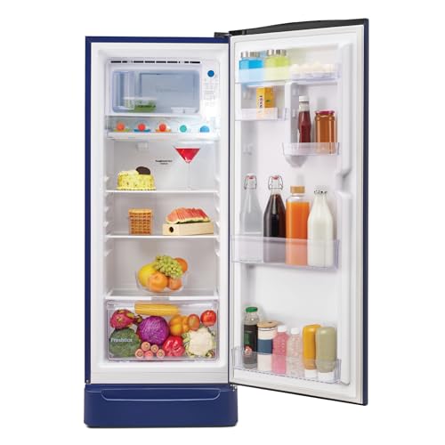 Voltas Beko, A Tata Product 183 L, 4-Star Single Door Direct Cool Refrigerator with Fresh Box Technology (2026 Model, RDC215A / 4W0BBR0M0B00GO, Bonita Blue, Base Drawer) 10 41Pbk7nSO2L