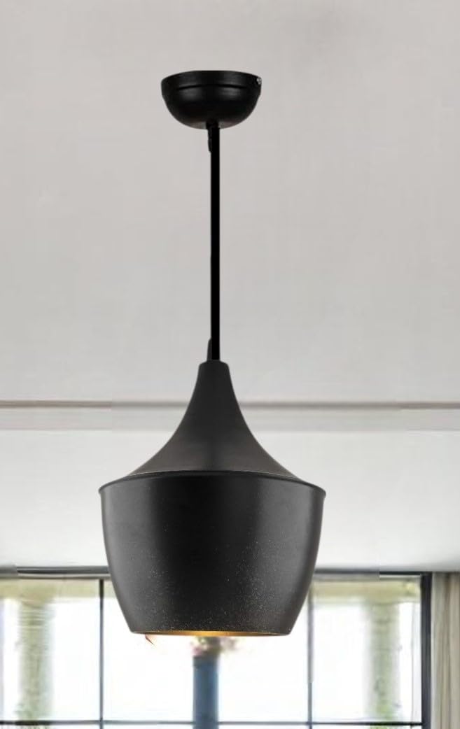 GreyWings Modern Black Aluminium Pendant Light for Ceiling, Adjustable Hanging Lamp with, Decorative Indoor Light for Living Room, Kitchen, Dining,(Big) Pack of 1-image-35