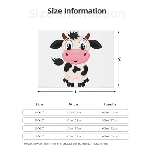 Couverture de lit EdWal microfibre légère imprimé vache plaid chaud et doux - 8