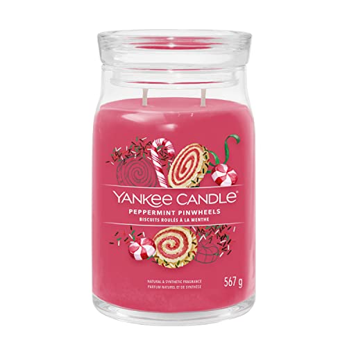 Yankee Candle 1721063E Signature Scented Candle | Peppermint Pinwheels Large Jar Candle cover