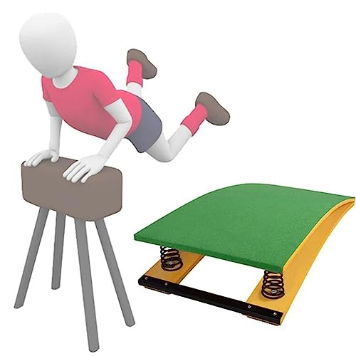 RENLXFI Hardwood Gymnastics Springboard for Kids, Vaulting Spring Board with 2 Springs, Training Spring Board for Home/School/Gymnasts/Beginner (Size : 40x60x18cm)