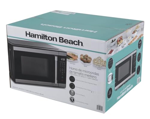 Hamiilton 1.1 Cu ft Countertop Microwave Oven in Stainless Steel, Sensor Cook