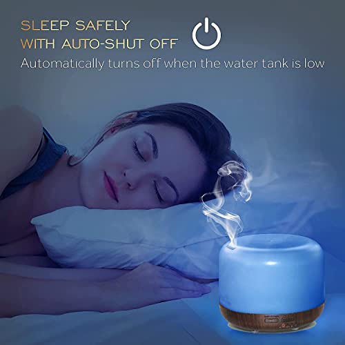 Chouweek 300Ml Aromatherapy Essential Oil Diffuser Remote Control,Electric Aroma Diffusers,Fragrant Oil Humidifier Difusor,Large/Small Cool Mist,Timer,Auto-Off,7Color Change Light For Home,Room(White) #TOP4