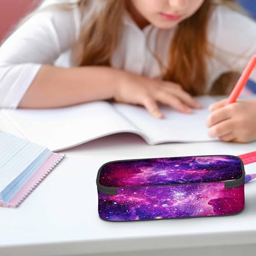 Image of Galaxy Pencil Bag Purple Blue Burst Star Space Starry Sky Big Capacity Pencil Case Pencil Pouch Pen Bag for School Boy Girl Teen Men Women
