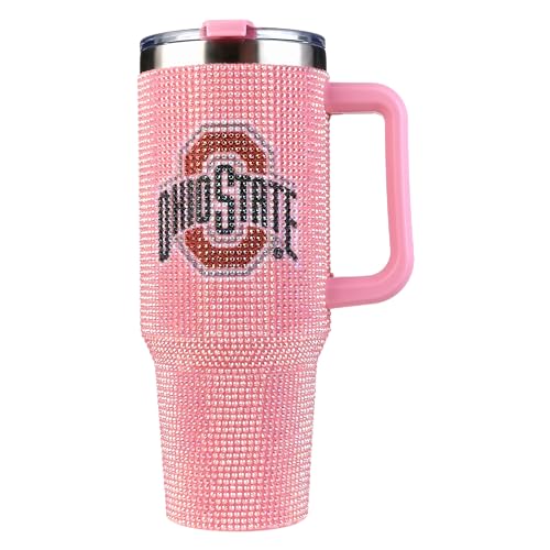 Image of The Memory Company Officially Licensed NCAA - Ohio State University 40oz Pink Bling Game Day Tumbler