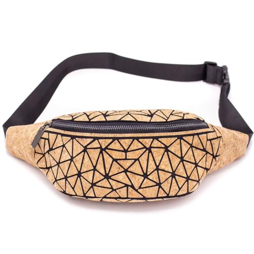 Sac banane en liège femme voyage et sport sacoche beige fashion