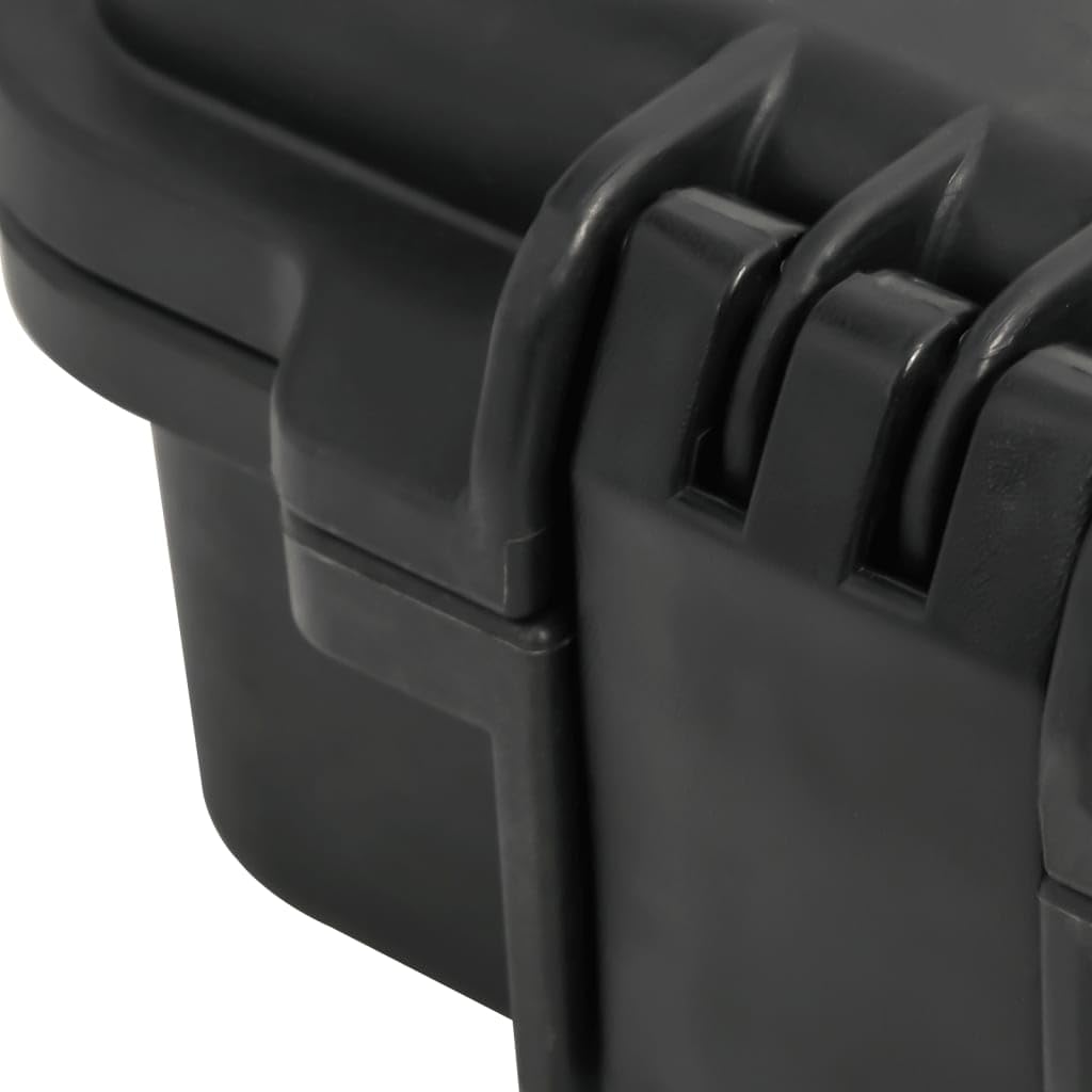 Valise de Vol Portable Noir 30x24,5x20 cm PP Mallette Rigide Boîte de Rangement avec Inserts en Mousse Amovibles, étui de Transport Valise de Protection