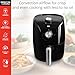 Aiwa Compact Air Fryer, 2.6 Qt, 1200W Electric with 400F Fast Heating, 360 Convection Cooking, 60 Minute Timer, Easy Clean Design for Oil-Free Crispy Meals
