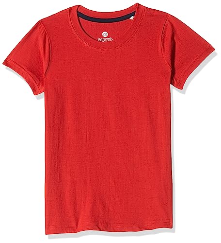 Image of Boys Plain T-Shirt Cotton Rich | Round Neck Half Sleeve Kids Tee | Ultra Soft Bio-Washed Fabric | Comfortable Stylish