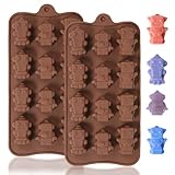 Dacthuw Chocolate Molds Silicone with 12 Cavity Robot Shaped, Mini Robot Molds for Homemade Chocolate/Candy/Gummy/Fondant, Food Grade Candy Mold with 12 Cavities Mini Robots for Fruit Snacks