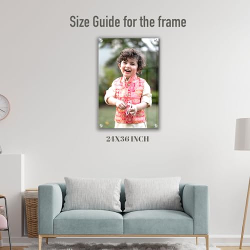 Image of SNAPTRAP 5mm Customized Photo Frame Customised Gift|Acrylic Photo Frame Personalized|Photo Frame For Wall Customised|Personalised Photo Frames for Gift On Anniversay, Birthday (Portrait, 24X36 Inch)