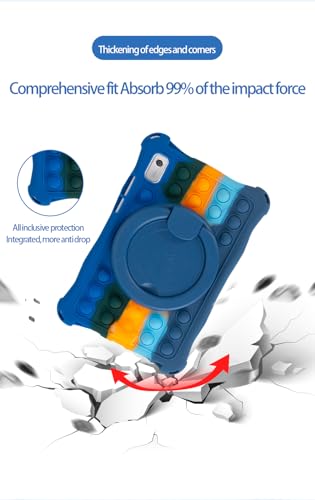 Misenya Capa para tablet Lenovo Tab M9 9 polegadas rotação de 360° capa de silicone colorida adequad