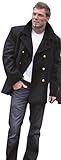 GERMAN ARMY STYLE CLASSIC BW MARINE COLANI PEA COAT MENS PEACOAT NAVY BLUE, SIZE XL