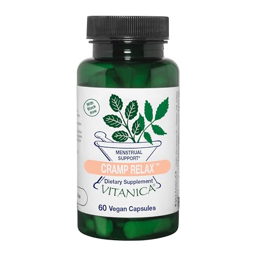 Vitanica Cramp Relax, with Black Haw and Ginger, Vegan, 60 Capsules