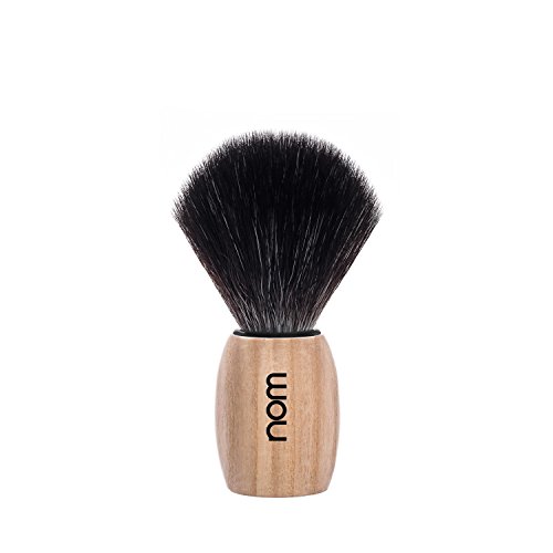 NOM Ole Shaving Brush | Vegan Shave Brush for Shaving soaps and creams | sustainable eco-friendly and reusable | Exfoliating Shaving Brush | Pure Ash handle