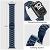 Tasikar Band Compatible with Apple Watch Band 49mm 46mm 45mm 44mm 42mm Premium Stainless Steel Metal Replacement Strap Compatible with Apple Watch Ultra 3 2 1 Series 11 10 9 8 7 6 5 4 3 SE, Blue #4