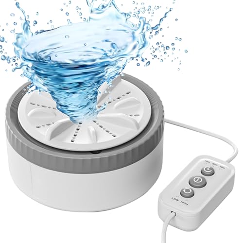 TANGPINGMAO Portable Washing Machine USB Powered Mini Washer Turbine 3 Modes Travel Washing Machine for Business Trip, Home, Apartment, College Rooms Portable - Image 2