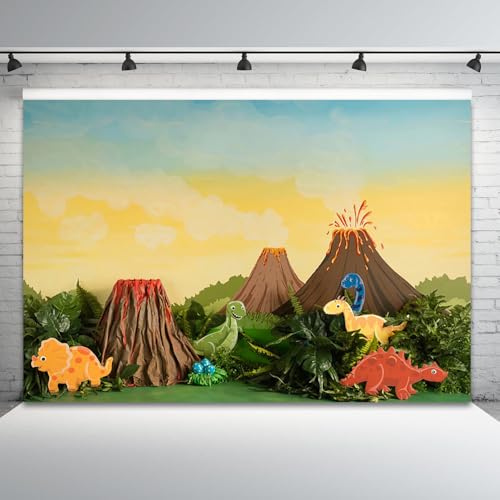 Fondo fotográfico vinilo 7x5ft tema dinosaurios miniatura 5